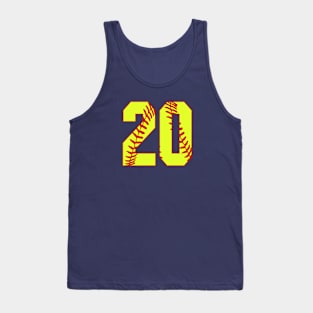 Fastpitch Softball Number 20 #20 Softball Shirt Jersey Uniform Favorite Player Biggest Fan Tank Top